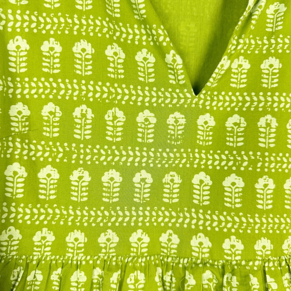 Livro Julie Green Patterned Cotton Ruffle Tiered Maxi Dress Medium - Picture 8 of 16